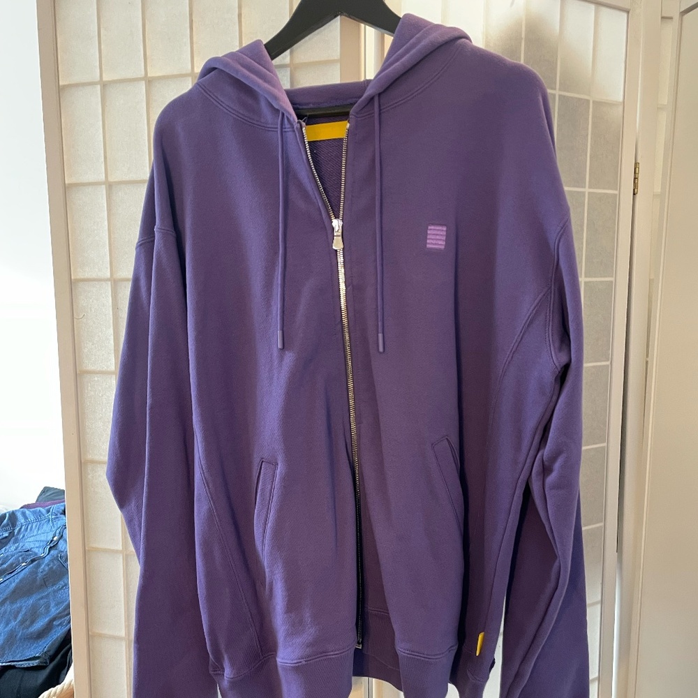 Yellow Label Hoodie Jacket Purple Large NWOT